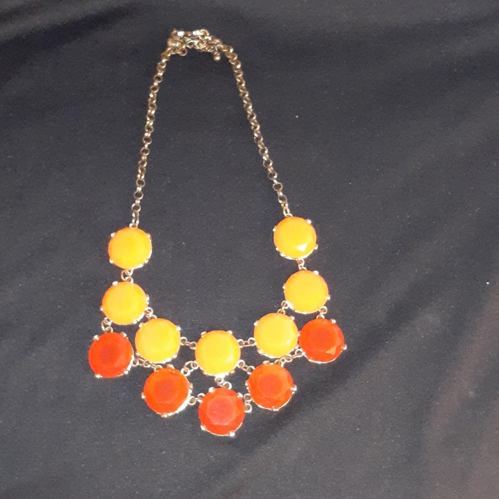 J. CREW 2 toned Orange Neckkace